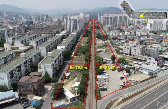 동천~황성 도시숲 조성사업 예정지.