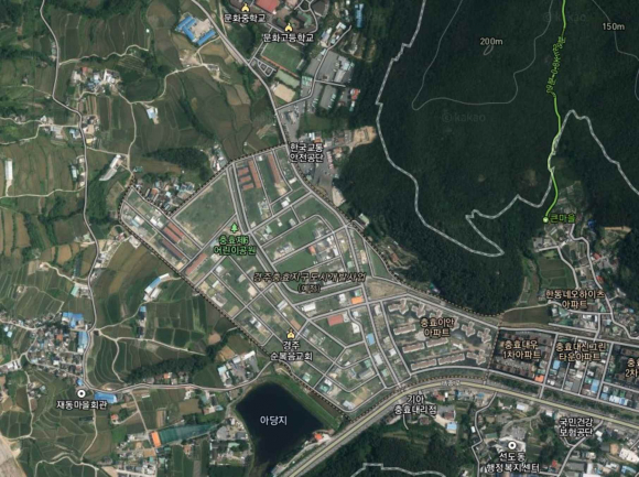 충효지구 사업면적 현황도.