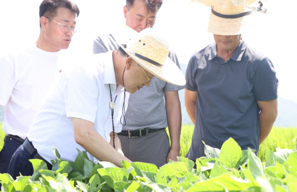 경주시는 18일 안강읍 육통리에서 혁신농업타운 현장간담회를 진행했다.