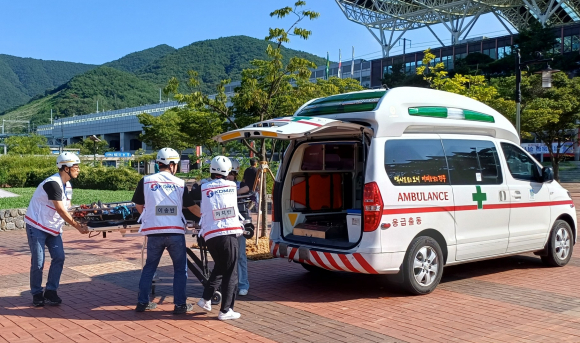 경주시는 19일 경주역에서 을지연습 실제훈련을 실시했다.