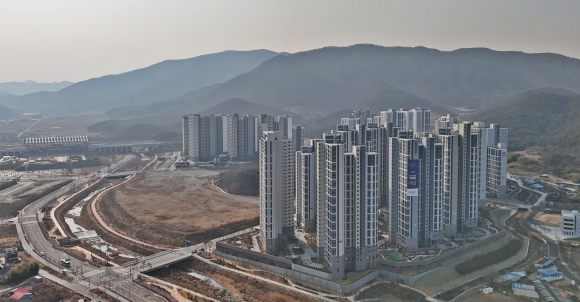 KTX 경주역 일대 역세권 지구 전경.