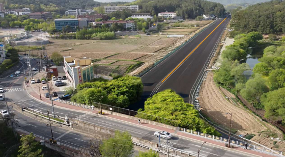 경주시 흥무로(동국대유치원~동대교) 도로 개설 사업 조감도. 사업 완료 시 도심 교통 흐름 개선이 기대된다.