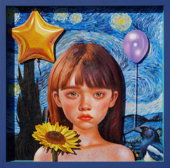 Assembly painting 62x62(cm) oil on fomex 2025.