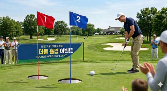 더블 홀컵 이벤트_AI로 만든 가상 이미지.