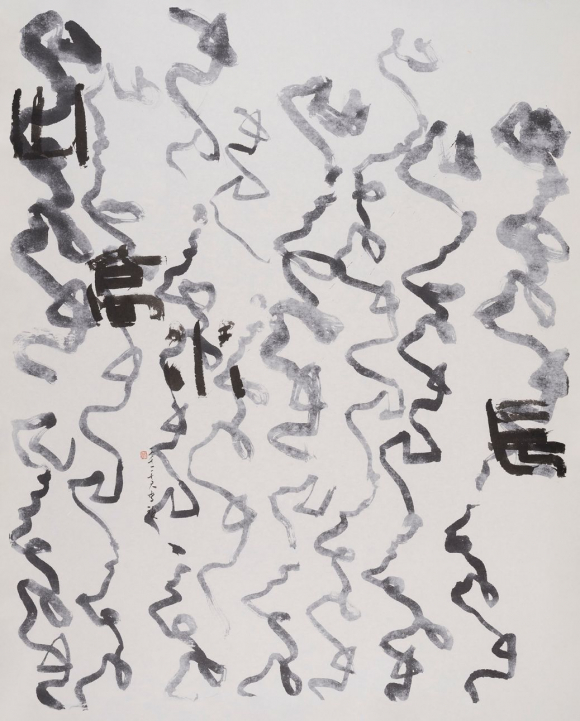 이정7경(李禎七景) 中 산고수장, 170×135, 한지에 먹, 2026.