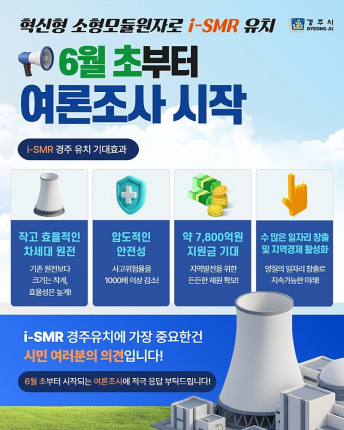 i-SMR 부지 공모 관련 시민 여론조사 홍보물.