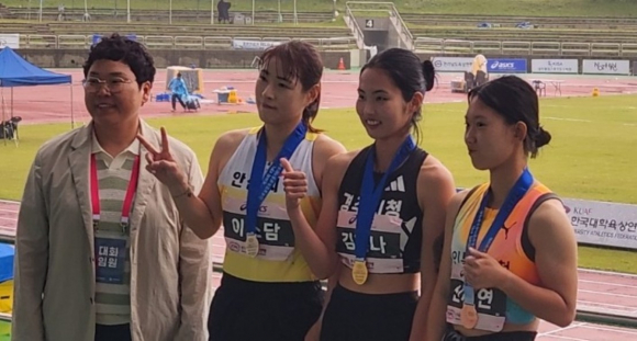 경주시청 육상팀 전국육상선수권 금 2개 획득.