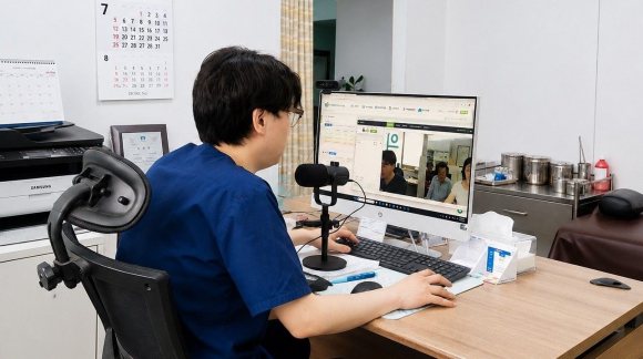 경주시와 의료취약지 원격협진 시범사업에 참여한 민간의료기관 의료진이 원격협진을 하고 있다.