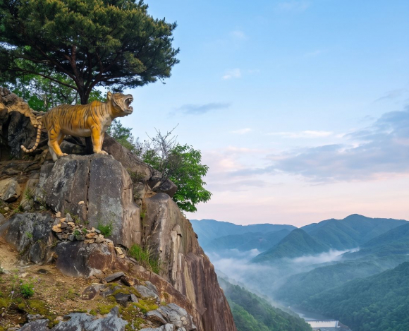 (9월 mvti) 낙동강이 내려다 보이는 봉화 범바위 전망대.