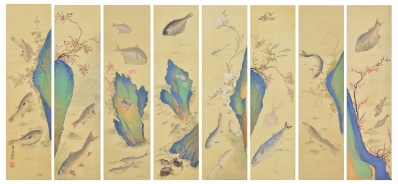 어해도, 358x182, 순지에 석채, 2026
